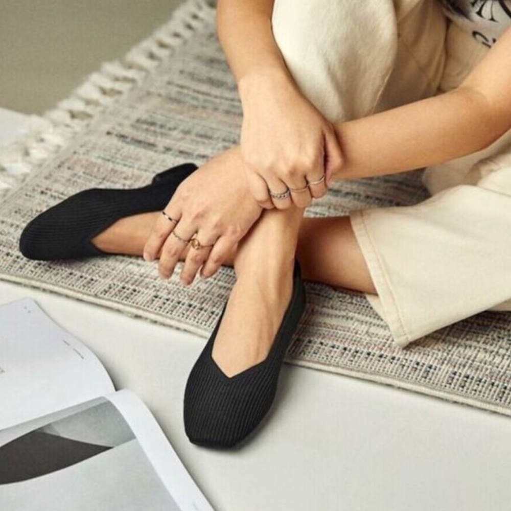 Vivaia Margot 2.0 Square Toe Slip On Ballet Flat 39.5 - Picture 3 of 8
